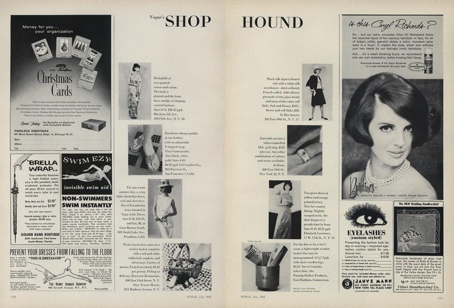 Shop Hound | Vogue | JULY 1963