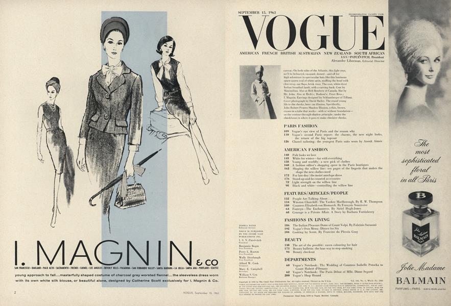 Cover Look Vogue SEPTEMBER 15 1963