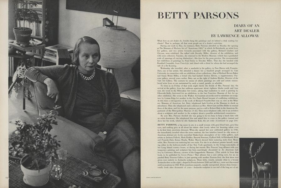 Betty Parsons: Diary of an Art Dealer