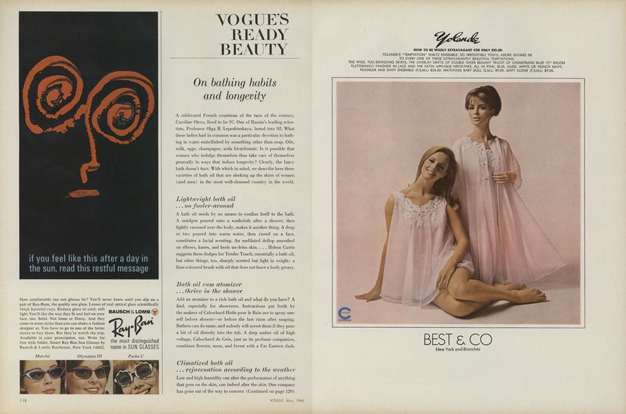 Vogue's Ready Beauty: On Bathing Habits and Longevity