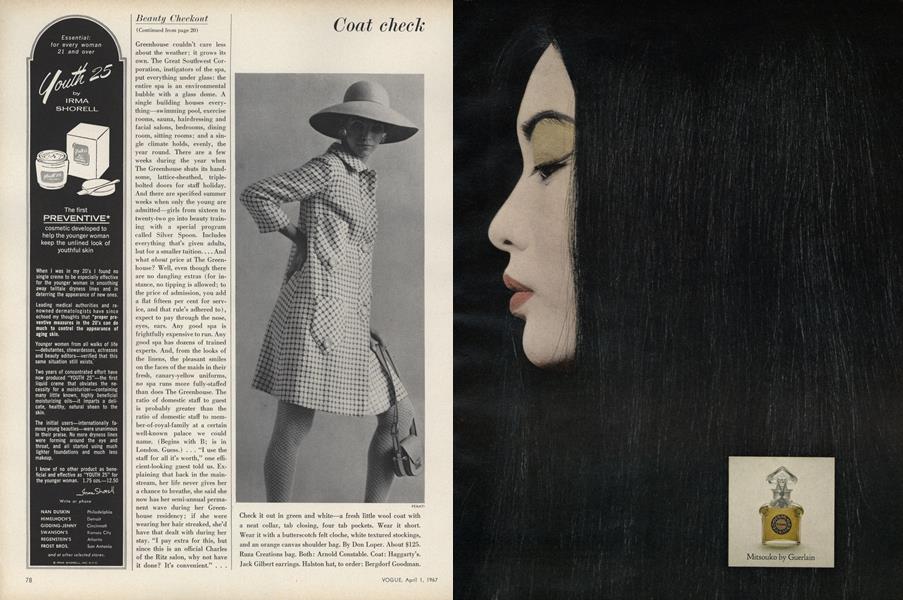 Coat Check | Vogue | APRIL 1, 1967