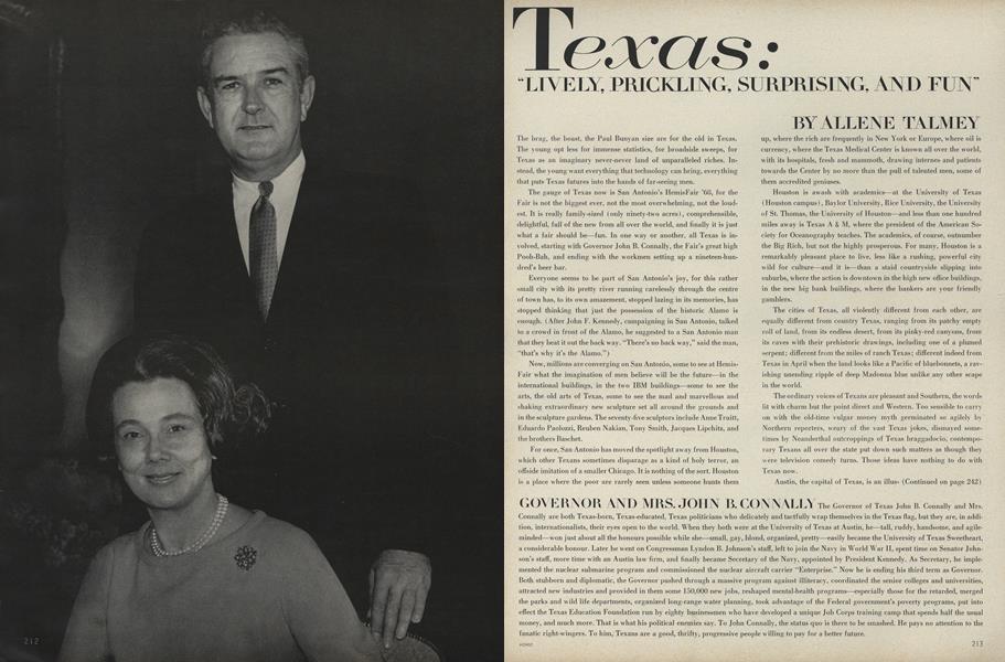 Governor And Mrs. John B. Connally | Vogue | APRIL 1, 1968