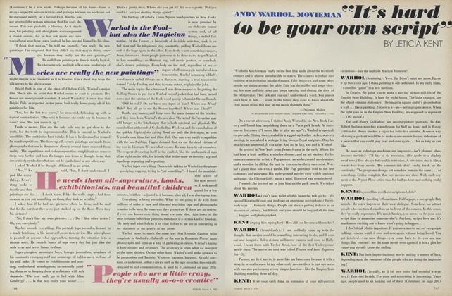 Andy Warhol, Movieman: “It’s Hard to be Your Own Script”