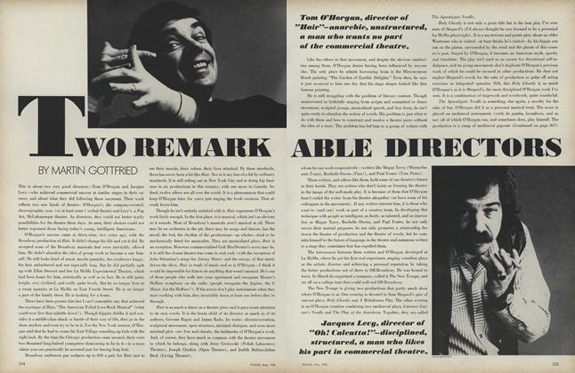 Two Remarkable Directors: Tom O'Horgan and Jacques Levy