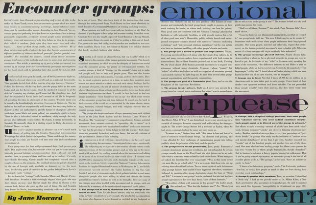 Encounter Groups: Emotional Striptease for Women?