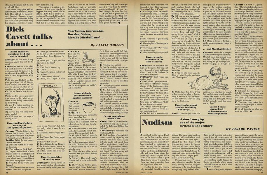 Dick Cavett Talks About...