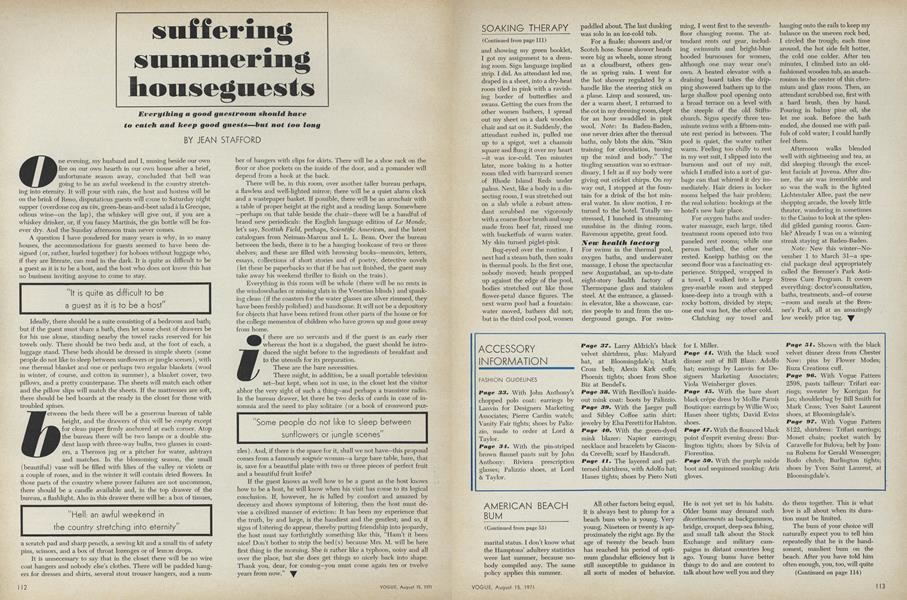 Suffering Summering Houseguests