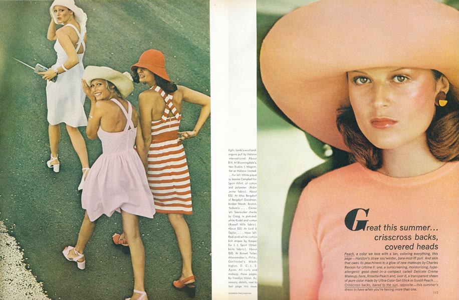 Great This Summer: Crisscross Backs, Covered Heads