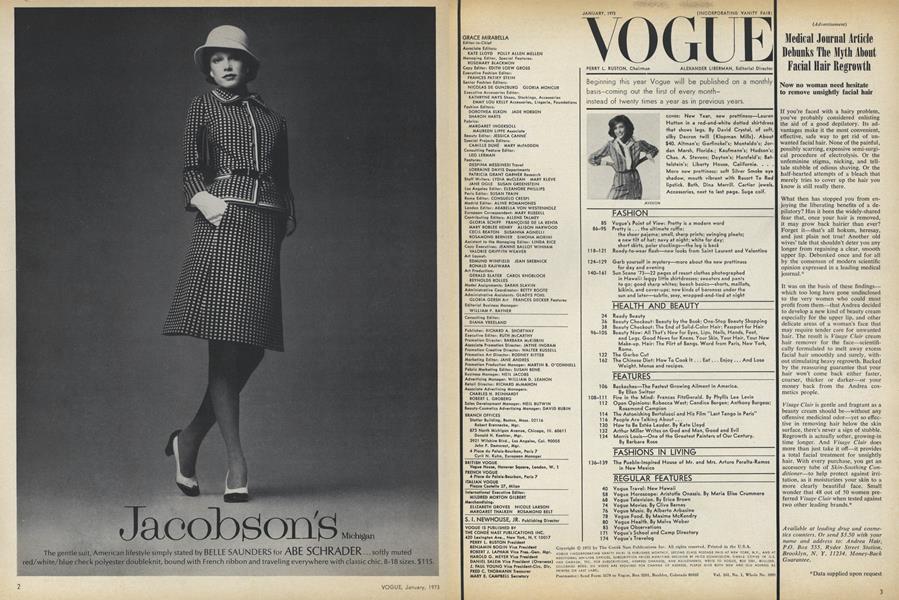 Masthead | Vogue | January 1973