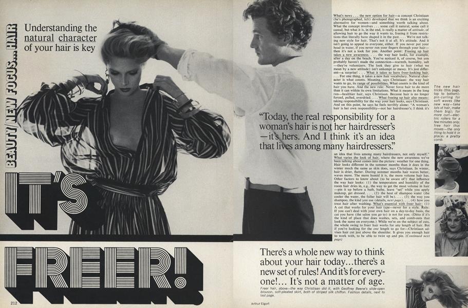 Beauty/New Focus...Hair: It's Freer!