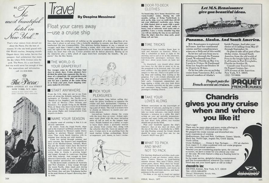 Float Your Cares Away - Use a Cruise Ship