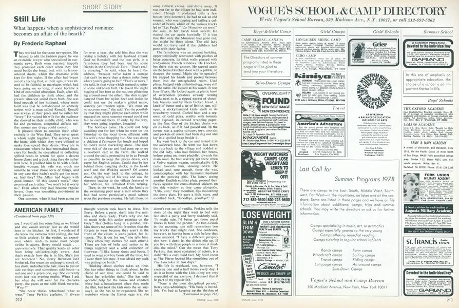 Short Story Still Life Vogue JUNE 1978