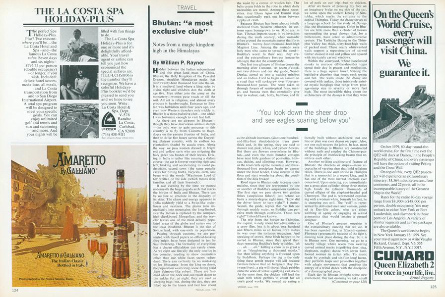 Bhutan: “A Most Exclusive Club”