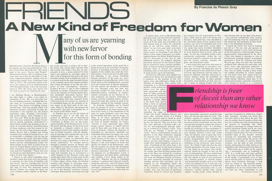 Friends: A New Kind of Freedom for Women