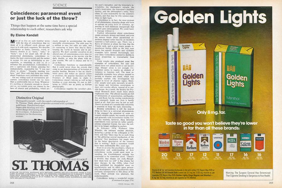 Science—Coincidence: Paranormal Event or Just the Luck of the Throw?