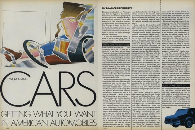 Women and Cars: Getting What You Want in American Automobiles