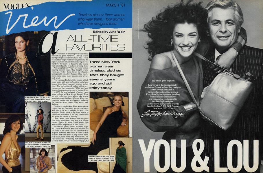 All-time Favorites/A Woman's Design Concept...