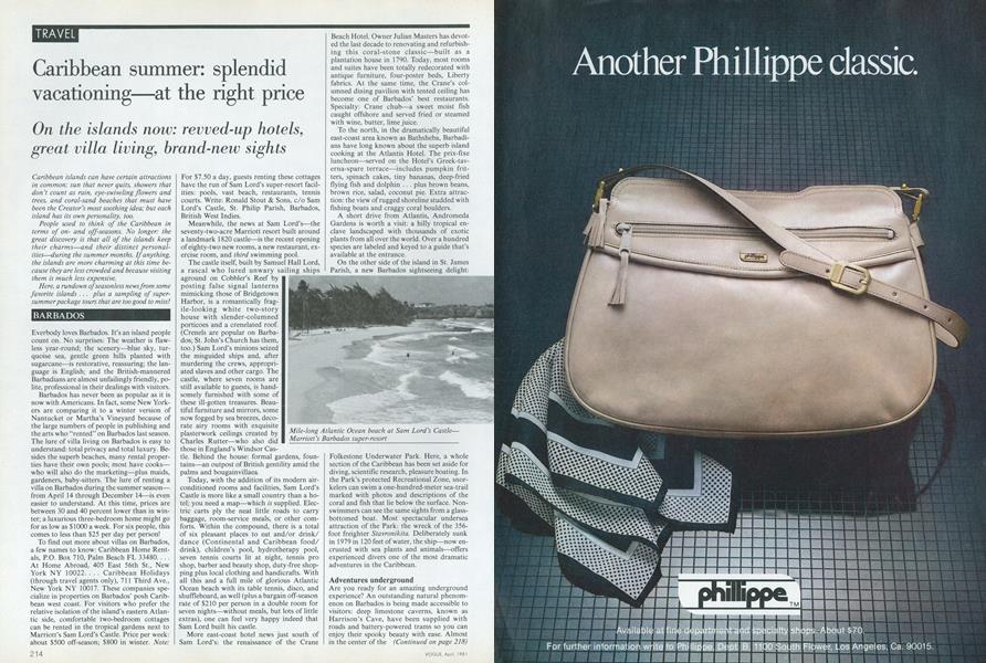 Caribbean Summer: Splendid Vacationing—at the Right Price