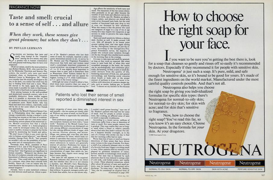 Taste and Smell: Crucial to a Sense of Self and Allure