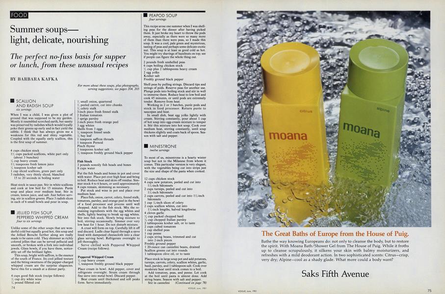 Summer Soups—Light, Delicate, Nourishing