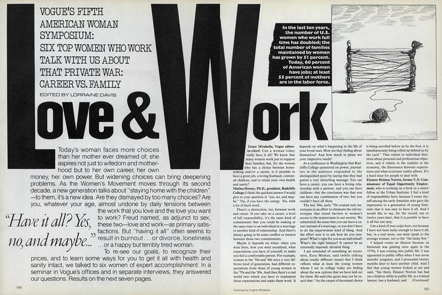 Vogue's Fifth American Woman Symposium: Love & Work