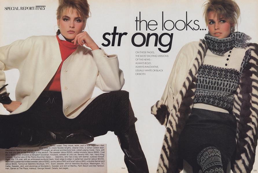 Italy: The Looks...Strong | Vogue | october 1981