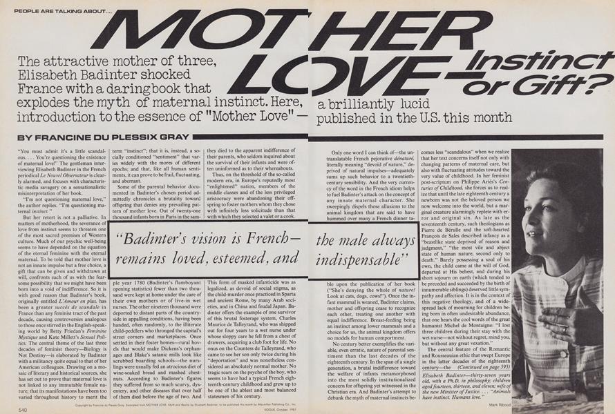 Mother Love: Instinct or Gift?