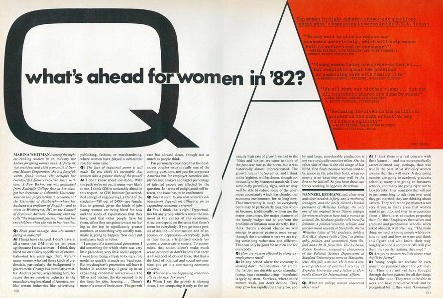 What's Ahead for Women in '82