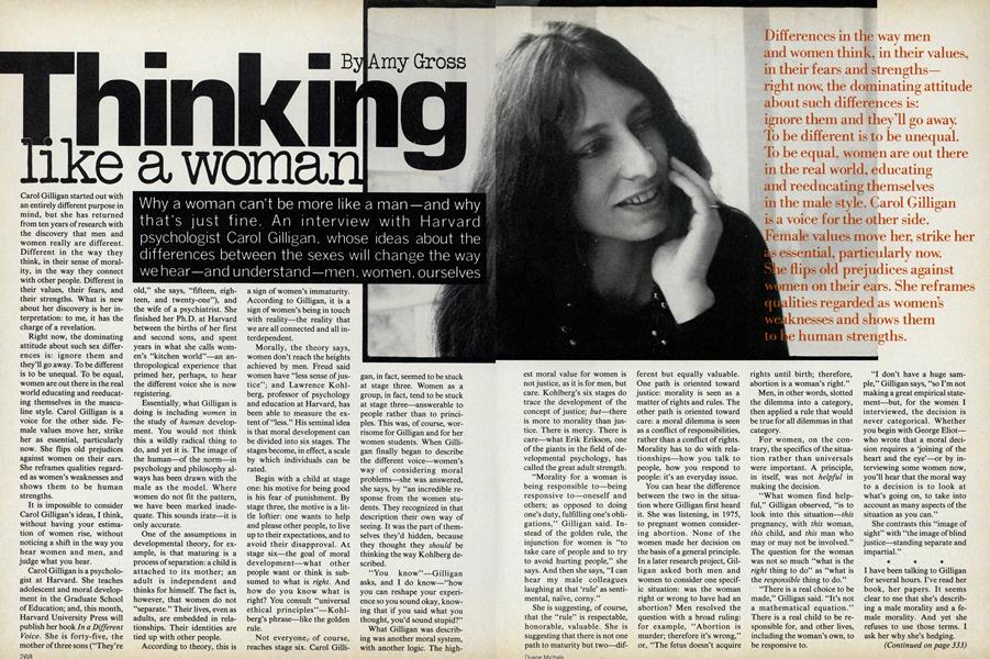 Thinking Like a Woman