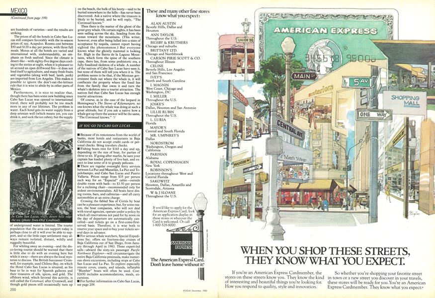 If You Go to Cabo San Lucas... Vogue DECEMBER 1982