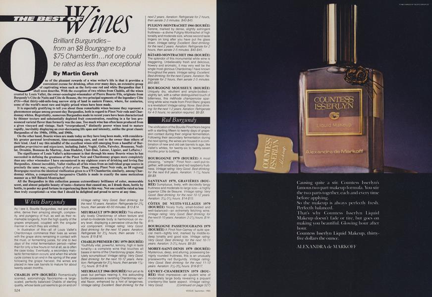 Brilliant Burgundies—from an $8 Bourgogne to a $75 Chambertin, Not One Could Be Rated as Less Than Exceptional