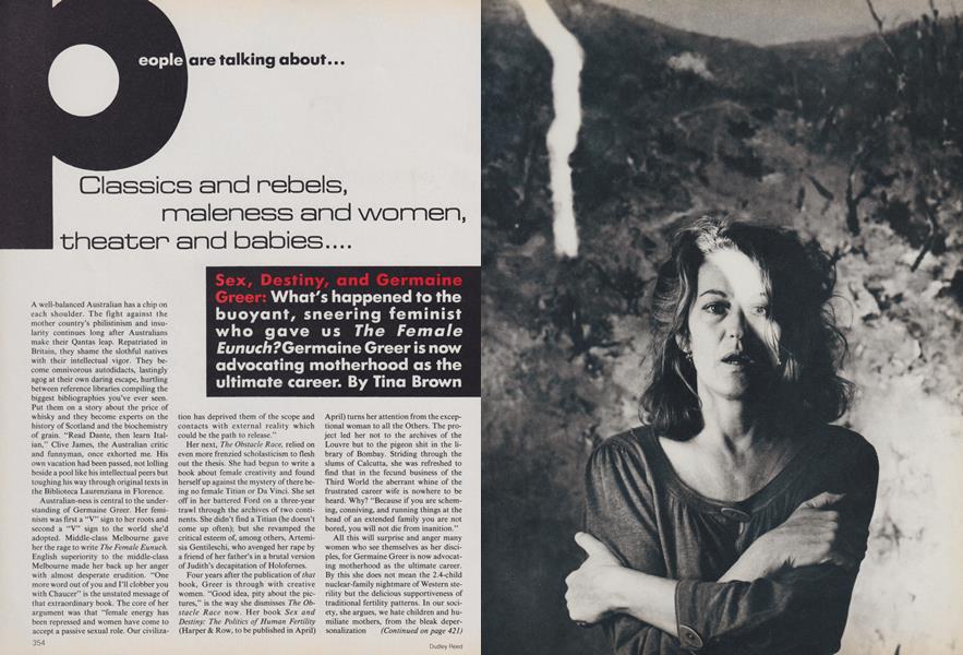 Sex Destiny And Germaine Greer Vogue February 1984 6543