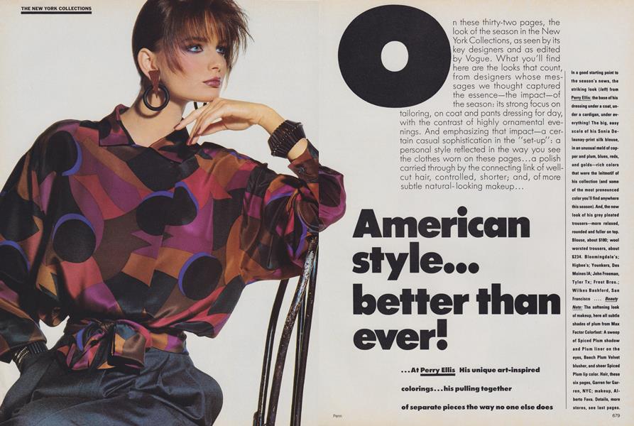 American Style... Better than Ever! | Vogue | SEPTEMBER 1984