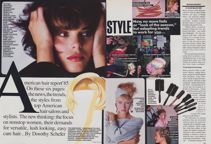 American Hair Report 85 Vogue July 1985