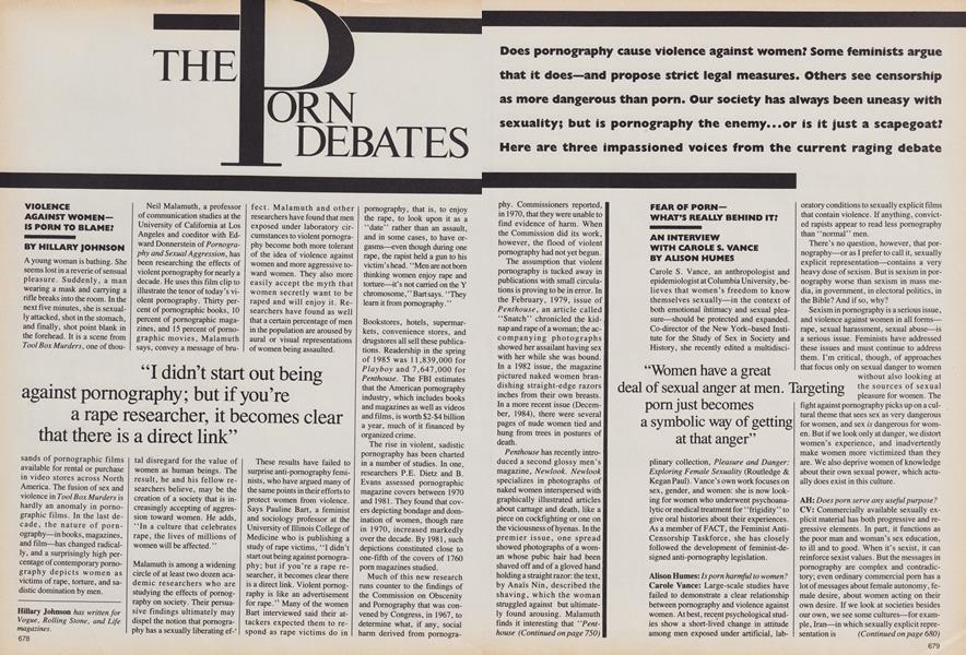 The Porn Debates Violence Against Women—is Porn To Blame Vogue September 1985
