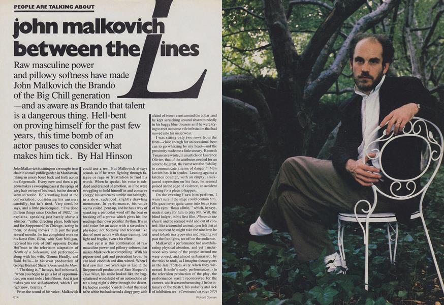 John Malkovich Between the Lines