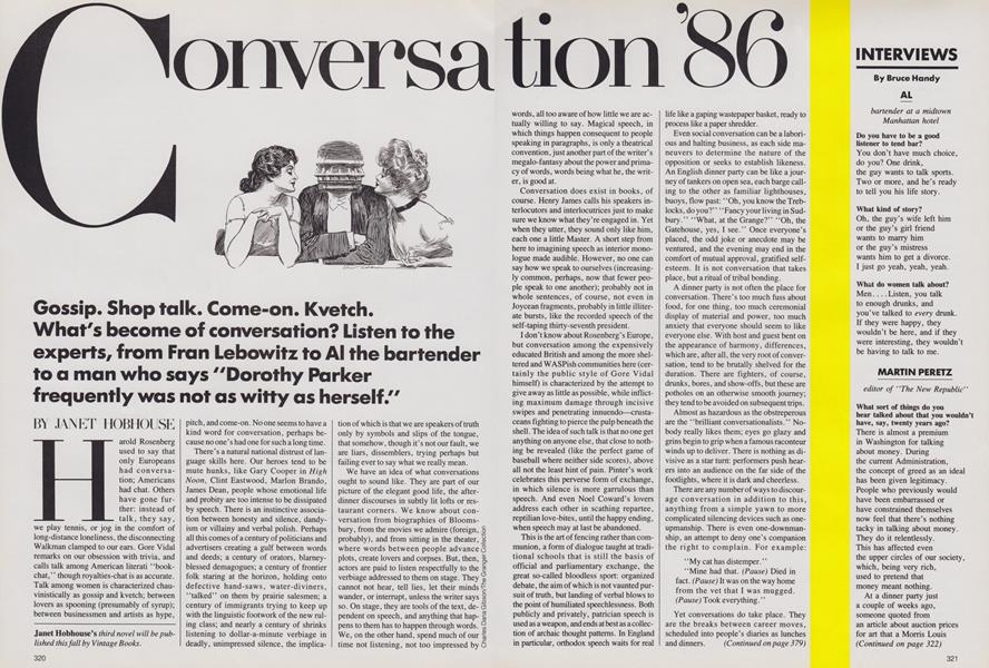 Conversation '86: Interviews