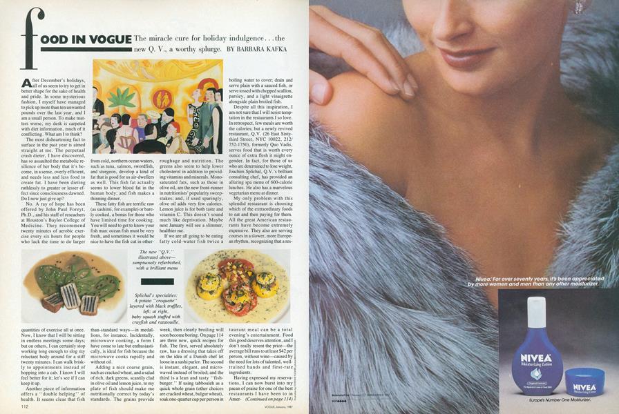Food in Vogue Vogue JANUARY 1987