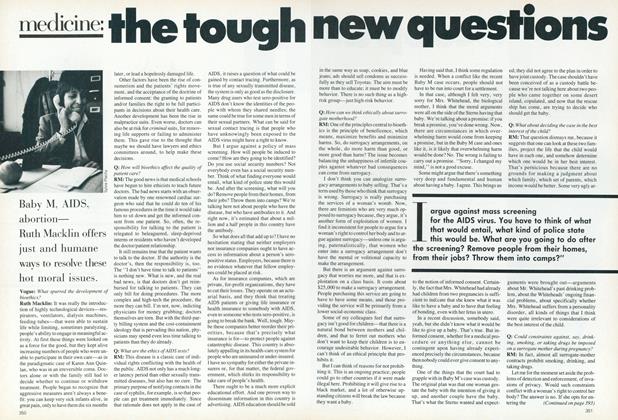 Medicine: The Tough New Questions