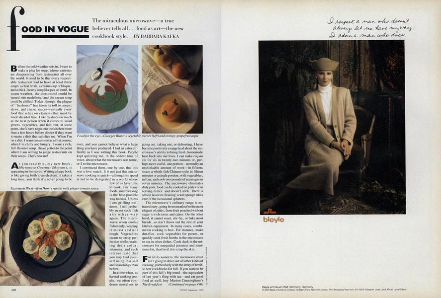 Food in Vogue Vogue SEPTEMBER 1987