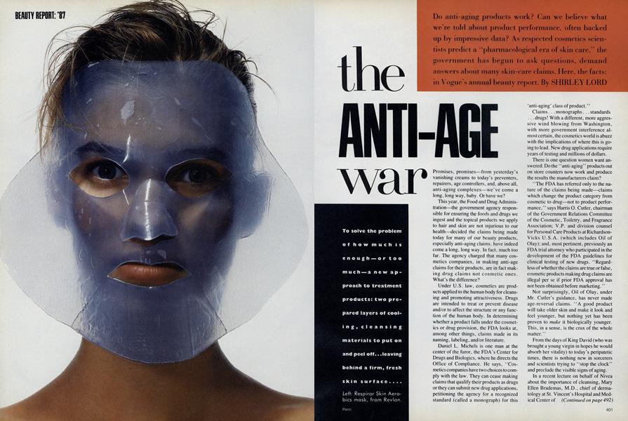 Beauty Report 87 The Anti Age War Vogue OCTOBER 1987