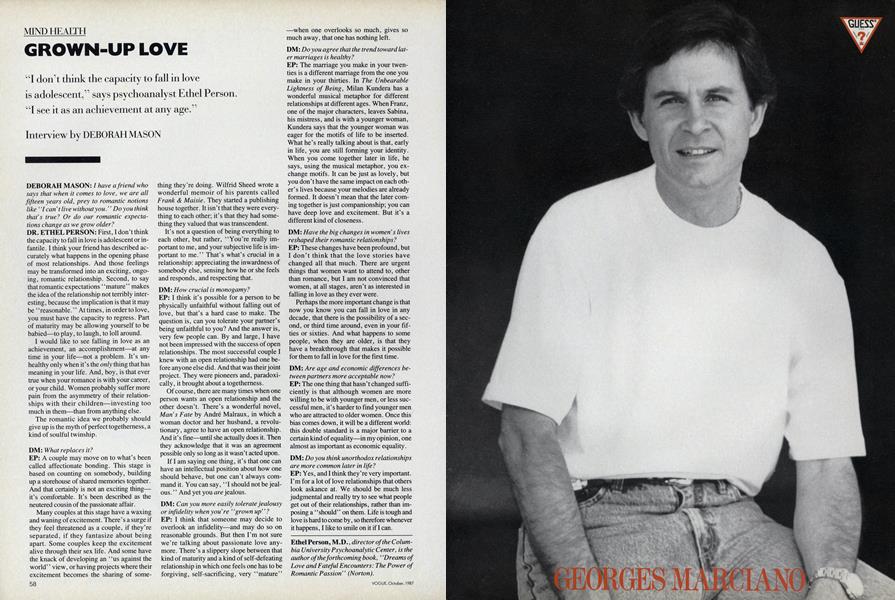Grownup Love Vogue OCTOBER 1987