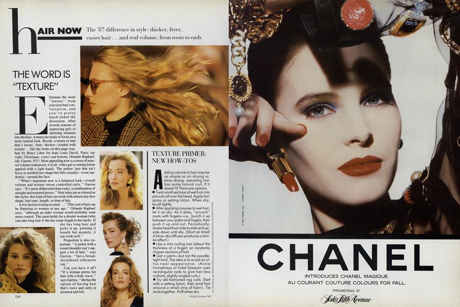 Hair Now | Vogue | OCTOBER 1987