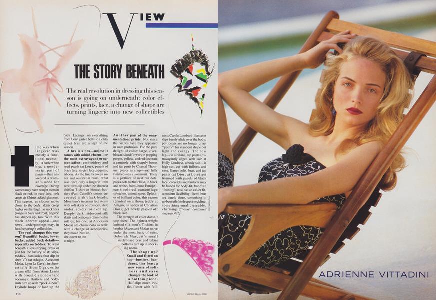 The Story Beneath | Vogue | March 1988