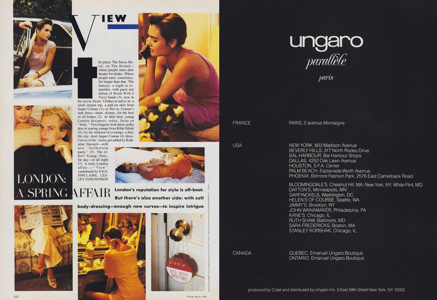 London A Spring Affair Vogue March 1988