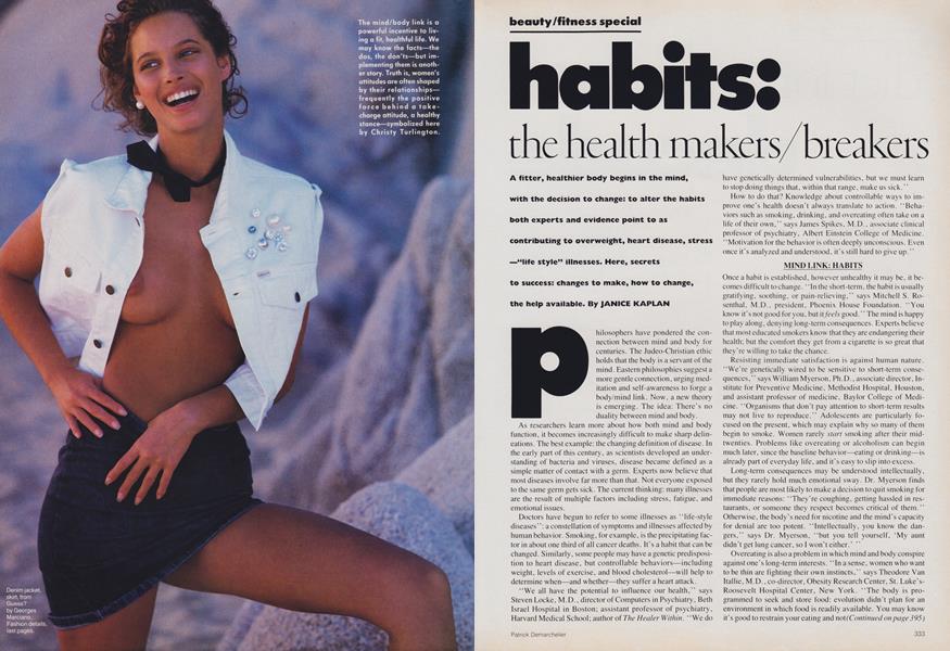 Beauty/Fitness Special: Habits: The Health-Makers/Breakers
