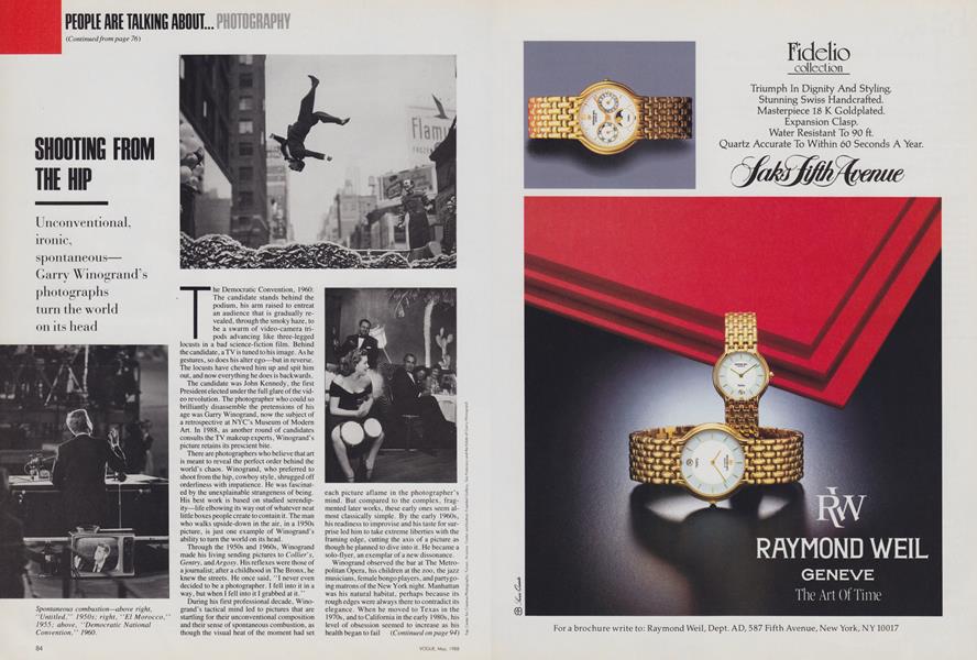 Photography Shooting from the Hip Vogue MAY 1988