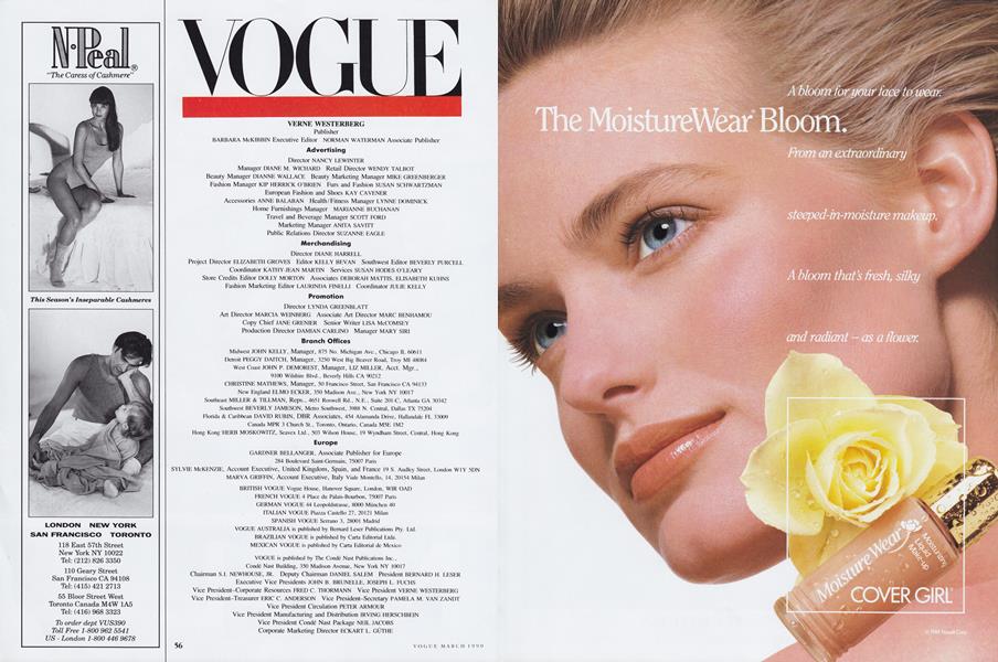 Masthead | Vogue | MARCH 1990