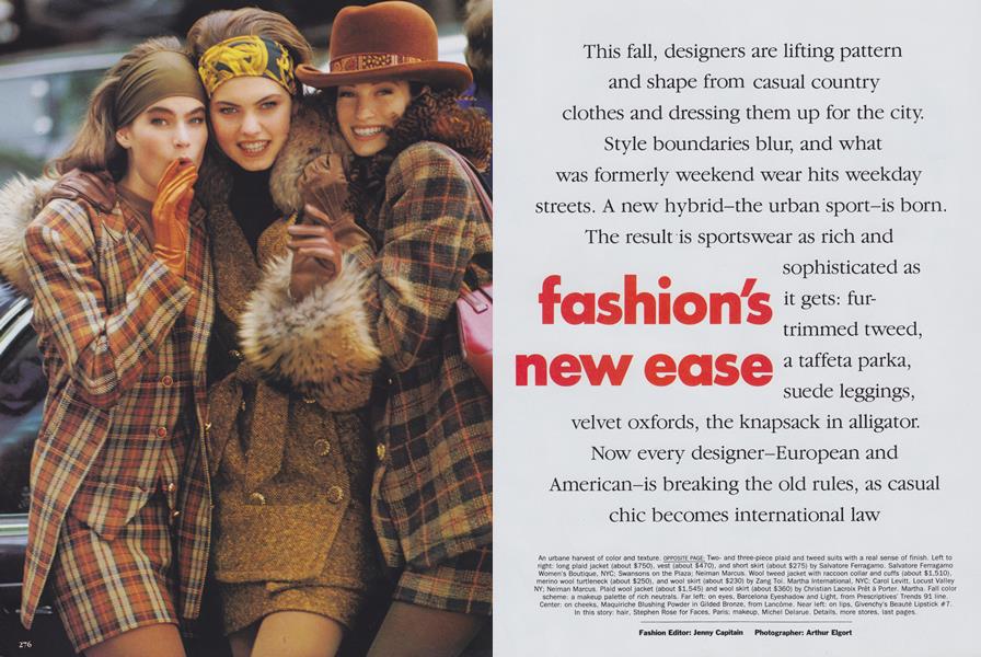 Fashion's New Ease | Vogue | AUGUST 1990