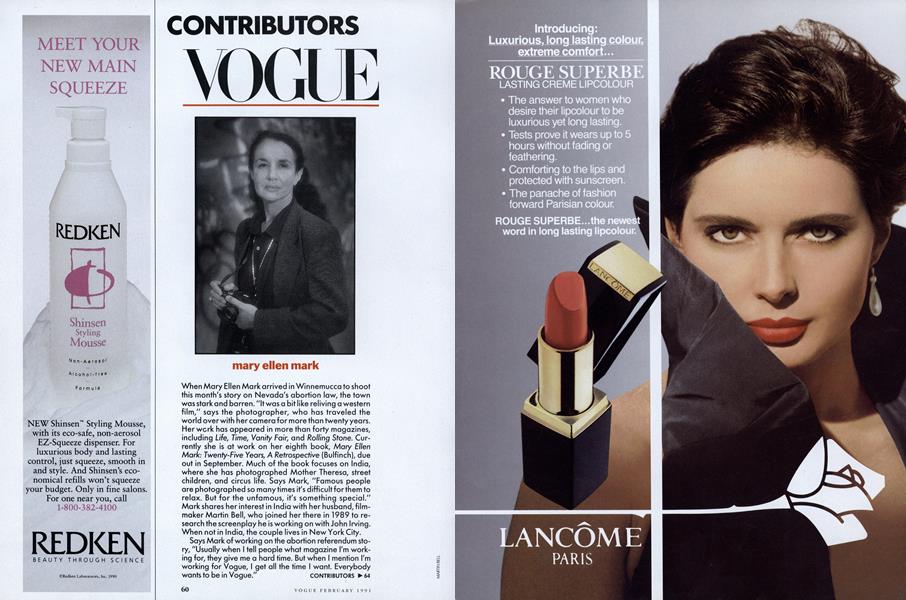 Contributors | Vogue | FEBRUARY 1991